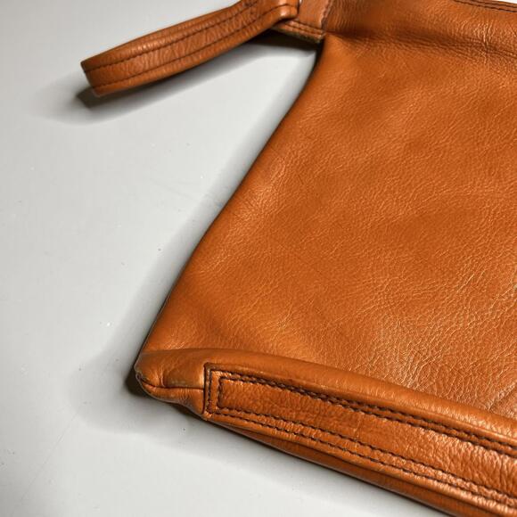 Yudi Clutch Bag Womens Large Brown Leather Zip Wristlet Suede Lining Colombia - Picture 3 of 11